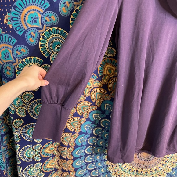SEXY Ladies mint flowy cowl neck tunic purple by Weekenders size Lsarge - Picture 4 of 14